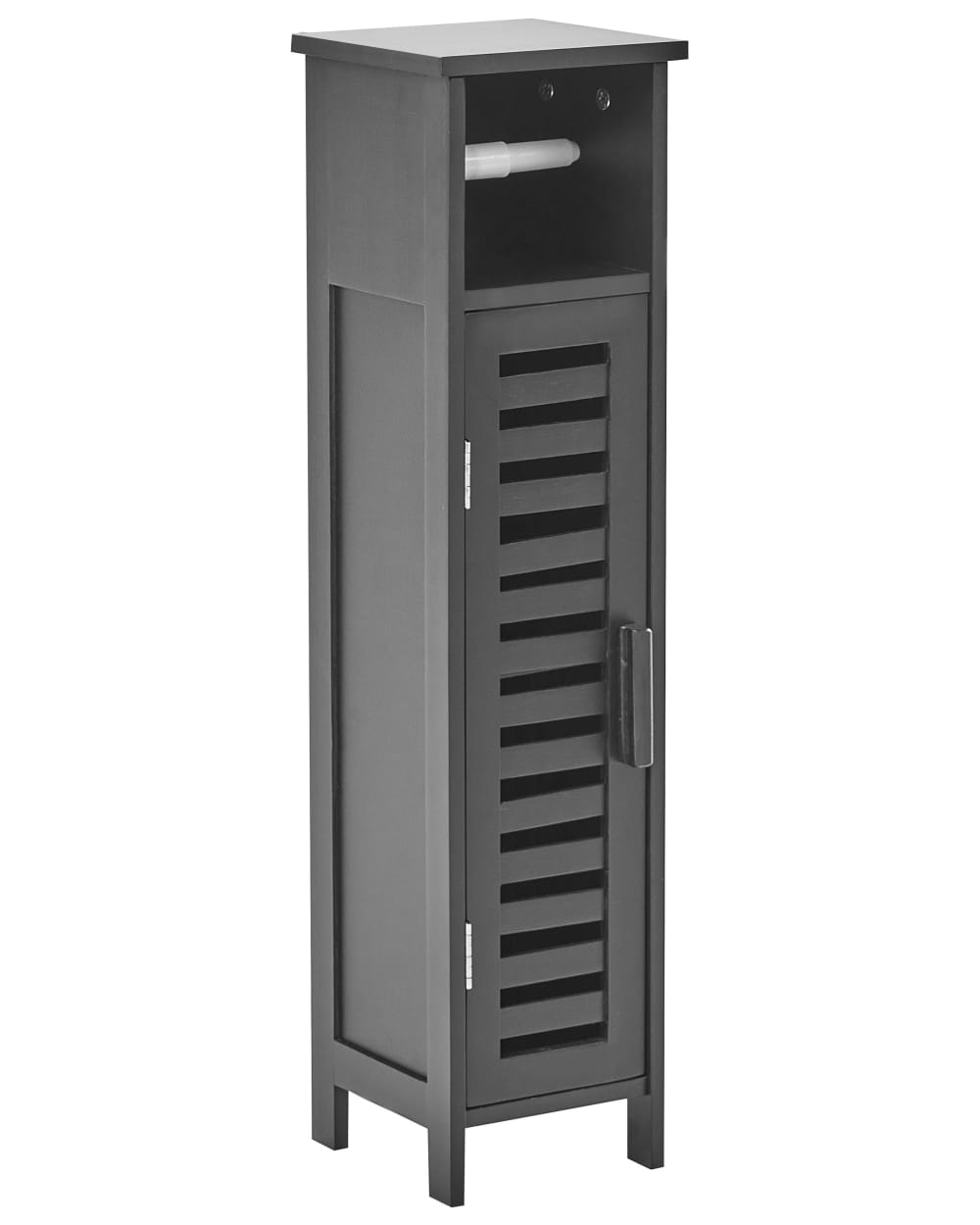 Beliani Badezimmerschrank aus Holz 72cm, schwarz - Bambus