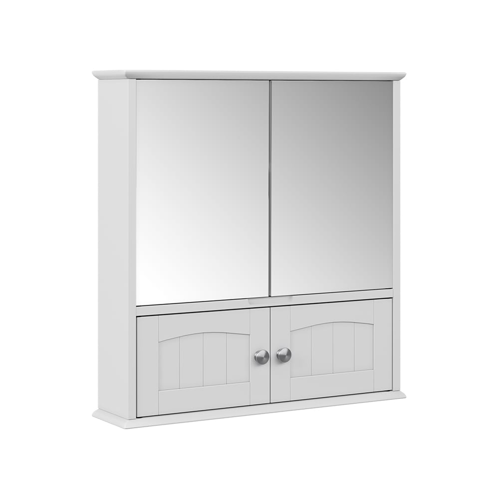 Vicco Spiegelschrank Weiß 56x58cm style modern Weiß Spanplatte