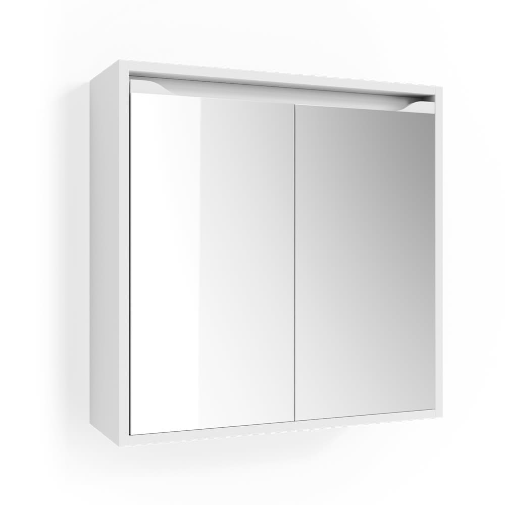 Vicco Badspiegelschrank, Weiß 60 x 60cm style modern Weiß Spanplatte