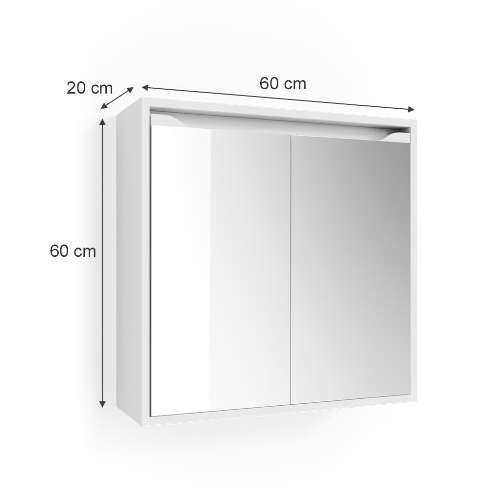 Badspiegelschrank, Weiß 60 x 60cm - Maisons Du Monde