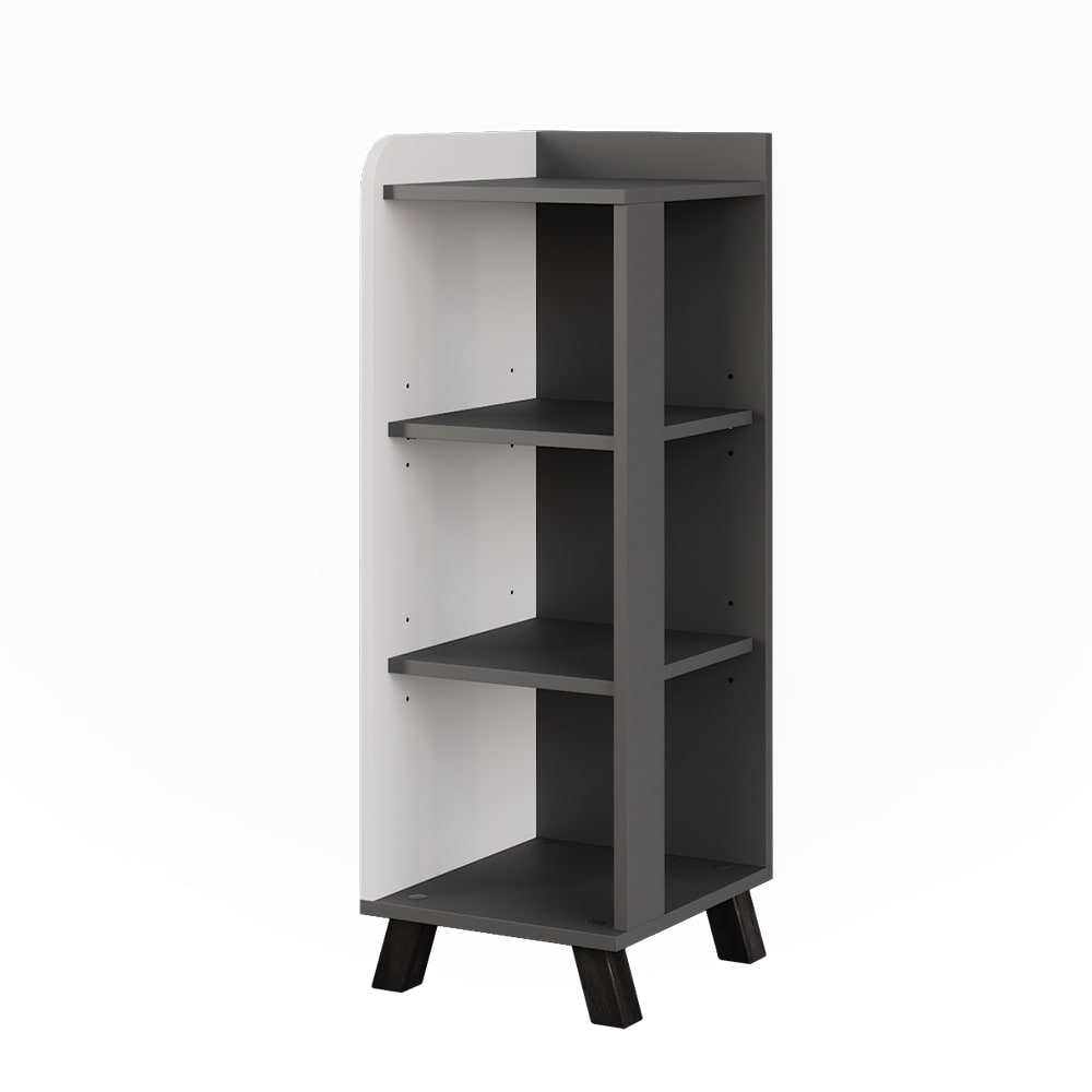 Vicco Midischrank mit 4 Ablagen Anthrazit/Weiß 30x90cm style modern Grau Spanplatte