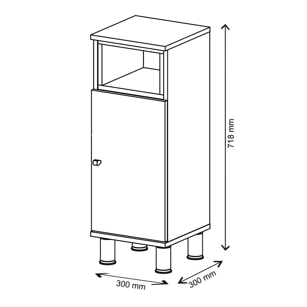 Midischrank, Anthrazit 30 x 71.8cm - Maisons Du Monde