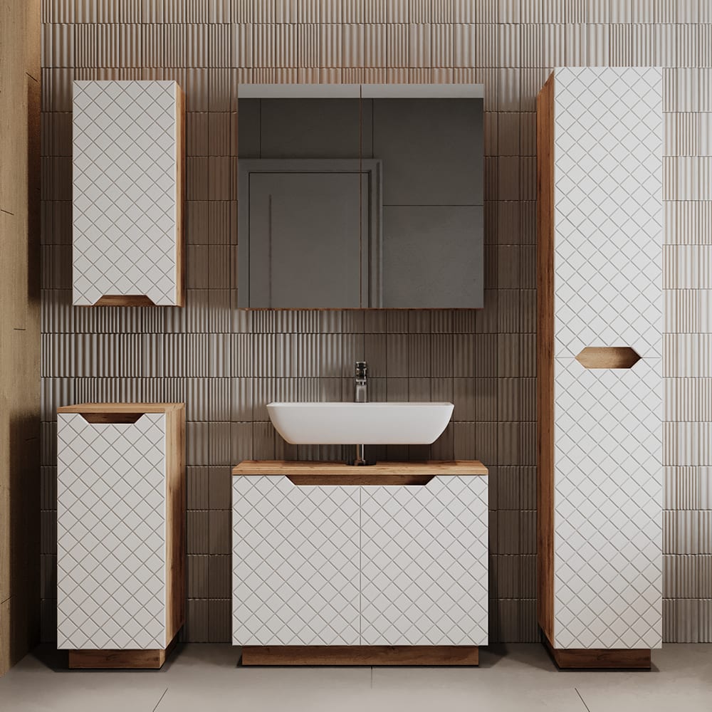 Badmöbel-Set 5-teilig Weiß 80x62.1cm - Maisons Du Monde