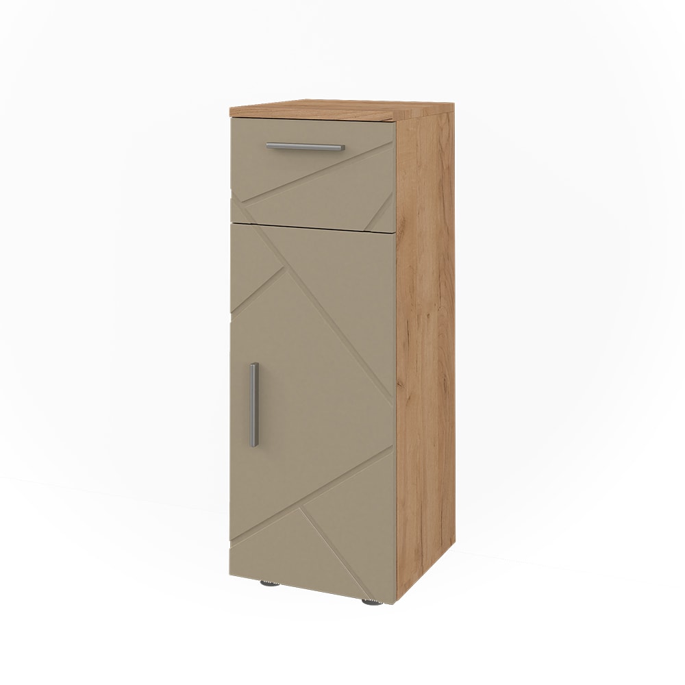 Vicco Midischrank Goldkraft Eiche 30x81cm style modern Beige Spanplatte