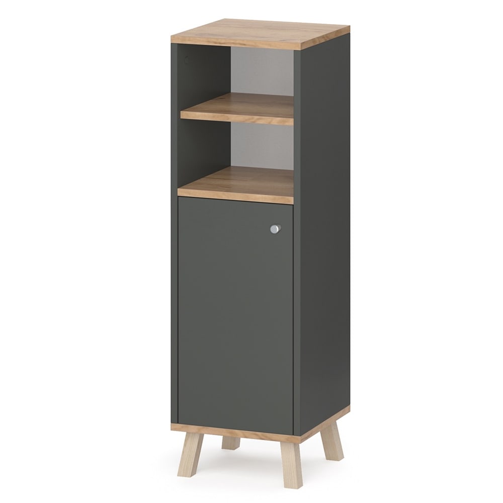 Vicco Midischrank, Anthrazit 30 x 95cm style modern Grau Spanplatte