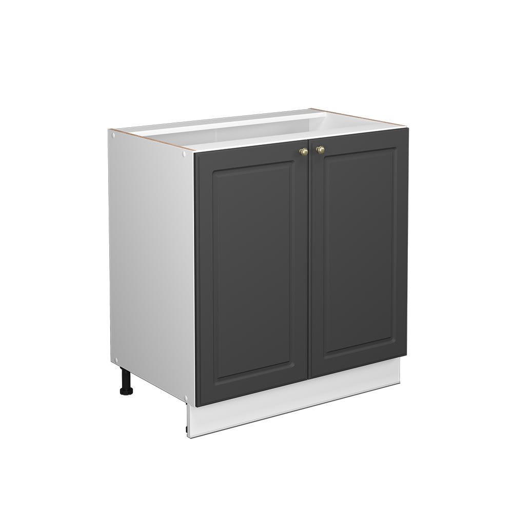 Vicco Midischrank mit Regal ohne Arbeitsplatte Anthrazit-Gold 80x82cm style modern Grau Spanplatte