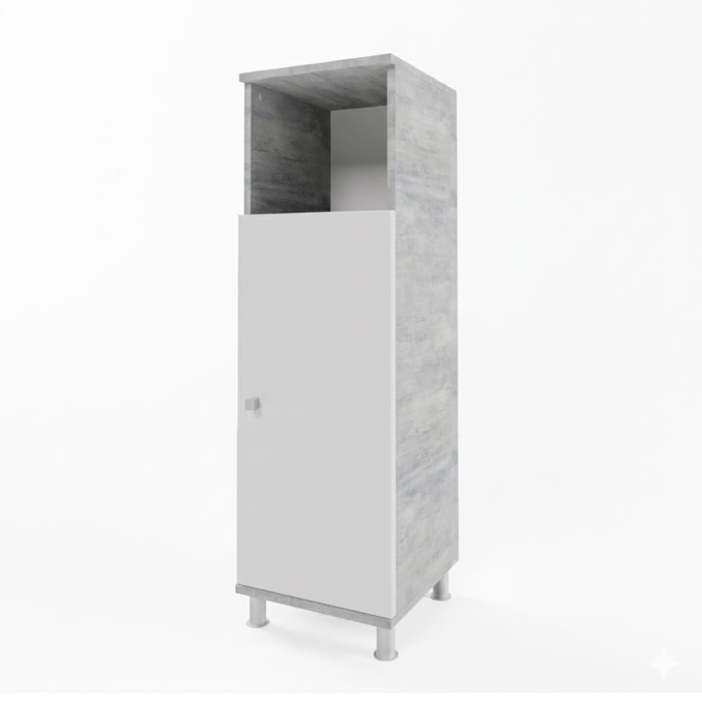 Vicco Midischrank, Beton 30 x 95cm style modern Grau Spanplatte