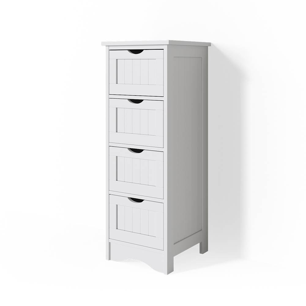 Vicco Badschrank, Weiß 30 x 81cm style modern Weiß Spanplatte