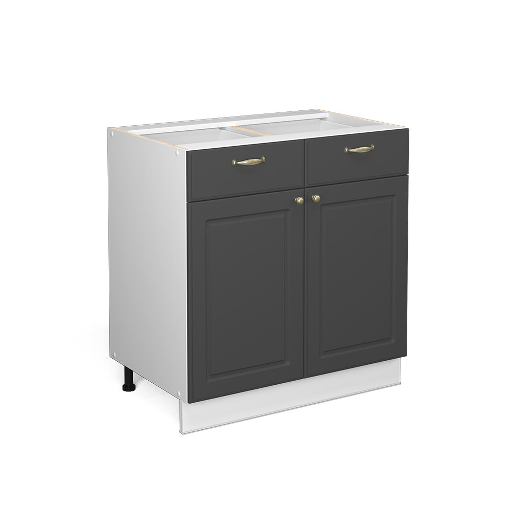 Vicco Badezimmerschränke ohne Arbeitsplatte, Anthrazit-Gold 80 x 82cm style modern Grau Spanplatte