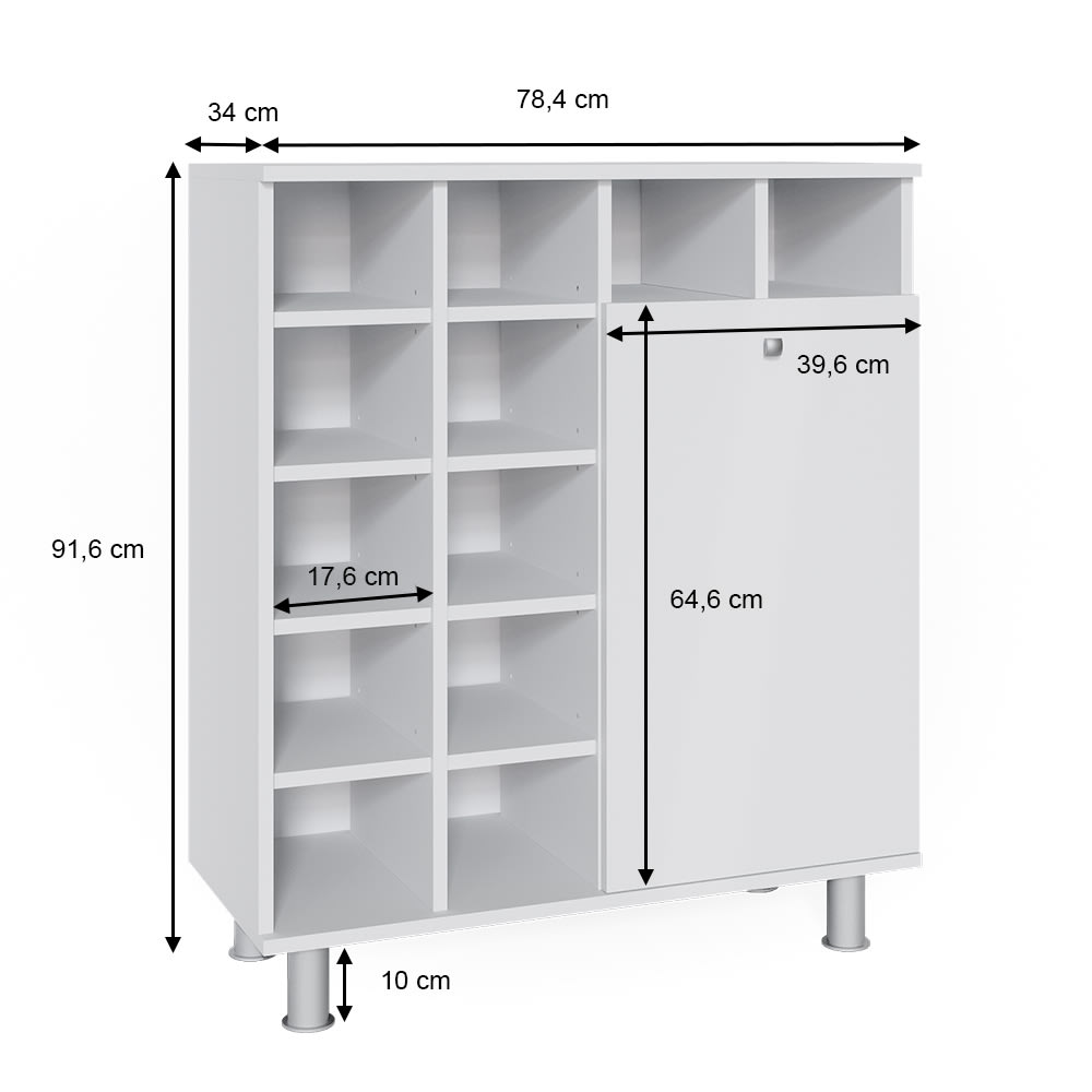 Badschrank, Weiß 78.4 x 91.6cm - Maisons Du Monde