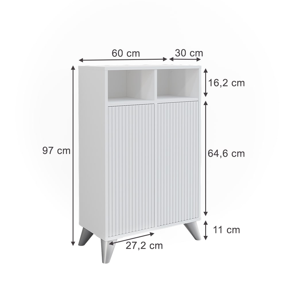 Midischrank mit 2 Türen Weiß 60x97cm - Maisons Du Monde