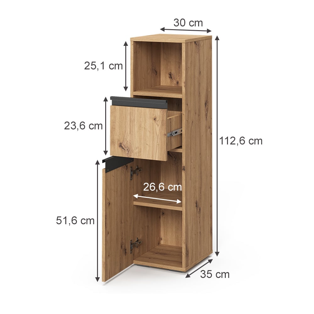 Midischrank mit Schublade Artisan 30x112.6cm - Maisons Du Monde