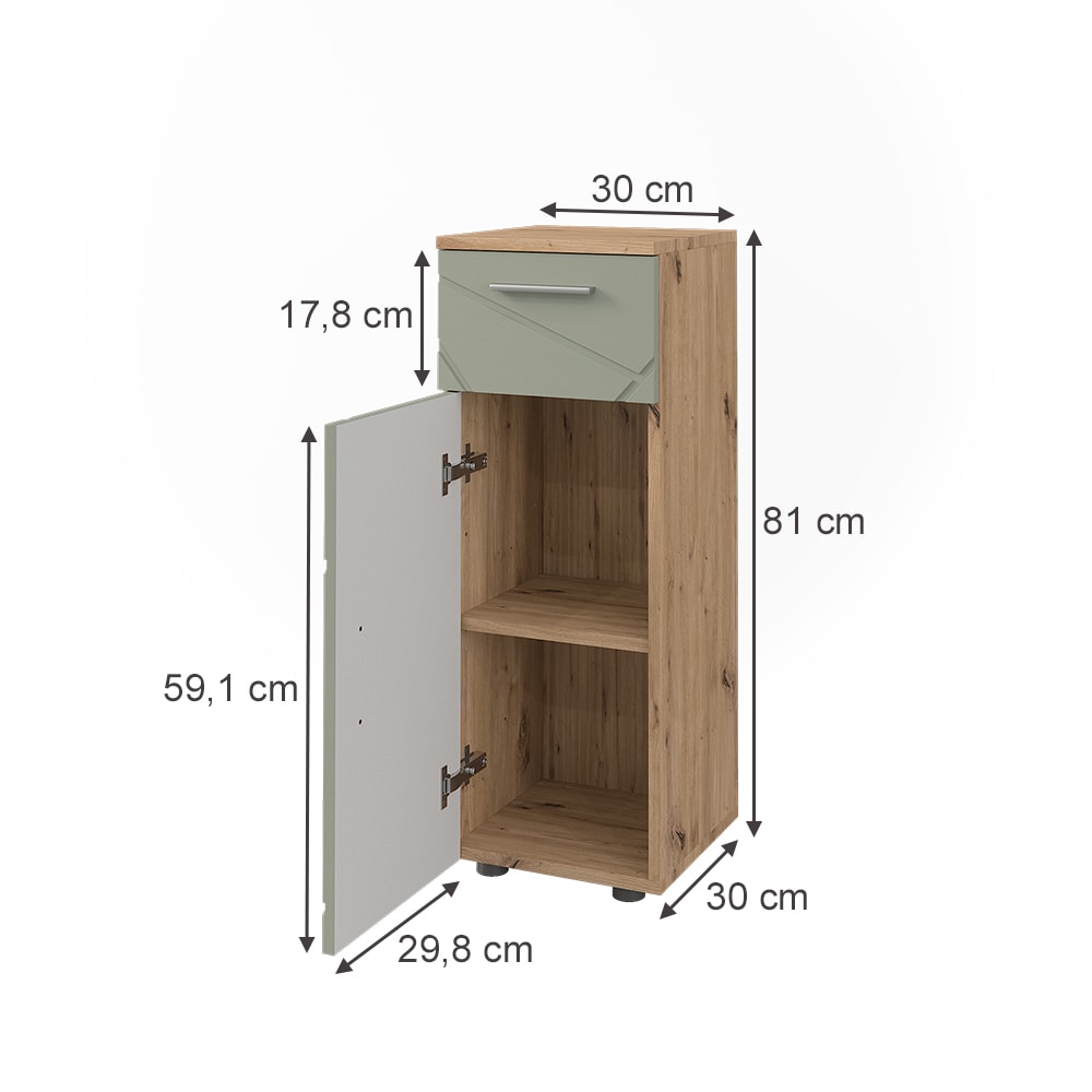 Midischrank Salbeigrün 30x81cm - Maisons Du Monde