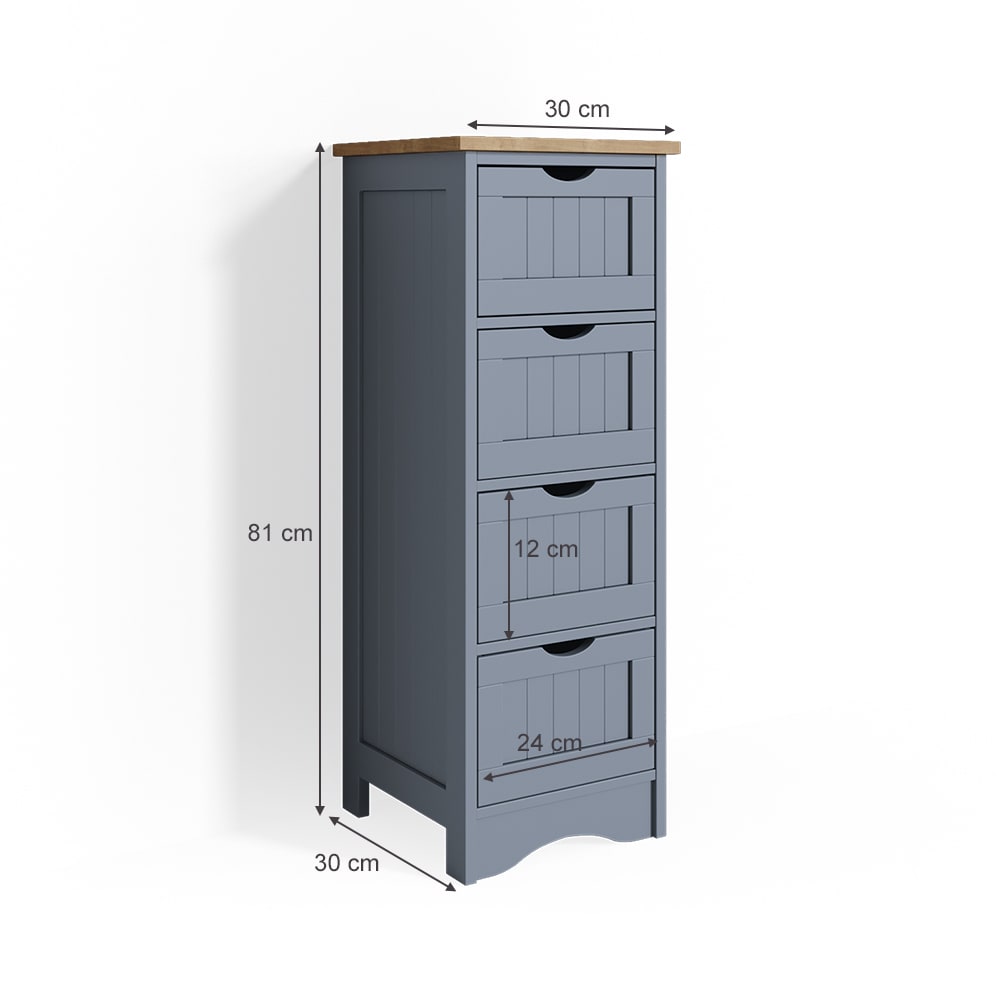 Badschrank, Grau 30 x 81cm - Maisons Du Monde