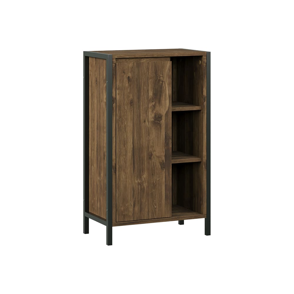 Vicco Midischrank mit 7 Fächern Eiche/Schwarz 50x80cm style modern Braun Spanplatte