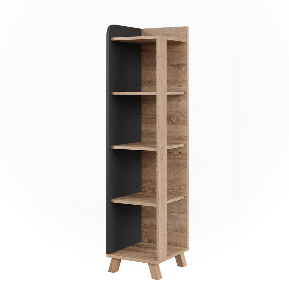 Vicco Badregal mit 4 Fächern Sonoma 30x128cm style modern Braun Spanplatte