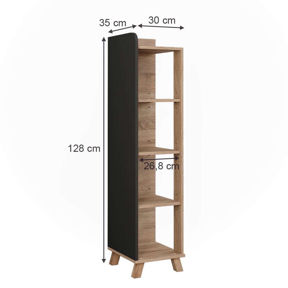 Badregal mit 4 Fächern Sonoma 30x128cm - Maisons Du Monde