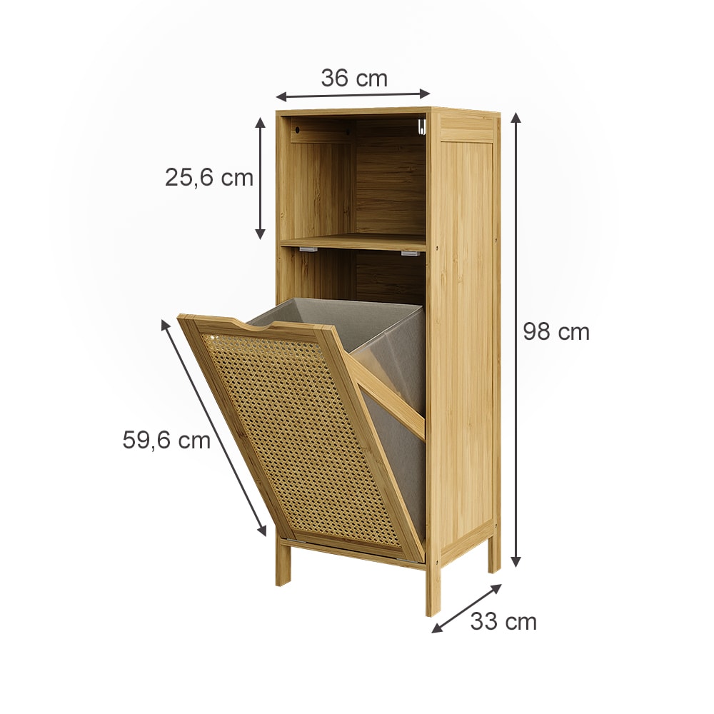 Badschrank , Bambus 36 x 98 cm - Maisons Du Monde