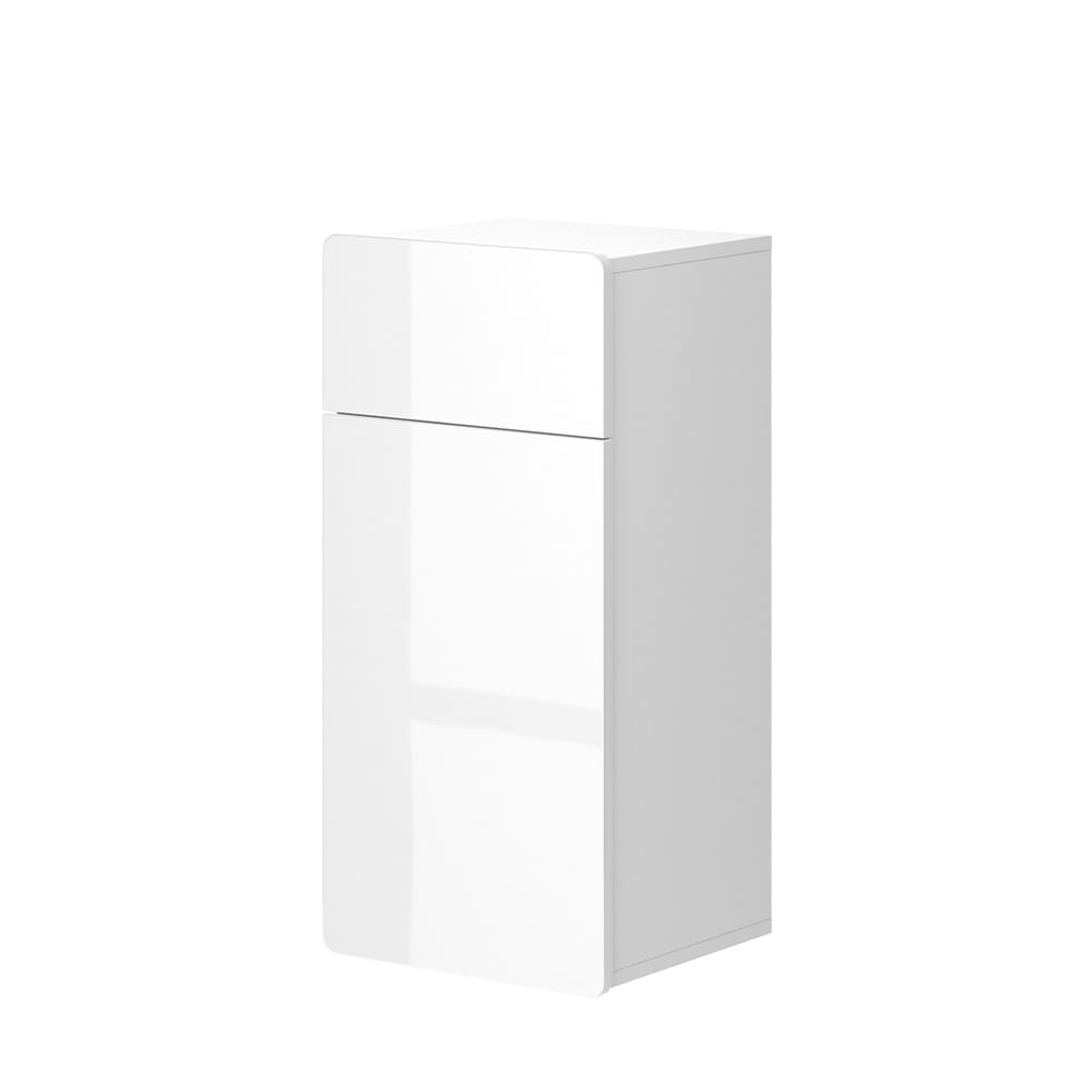 Vicco Midischrank mit Schublade und Tür, Weiß 36.6 x 76.6cm style modern Weiß Spanplatte