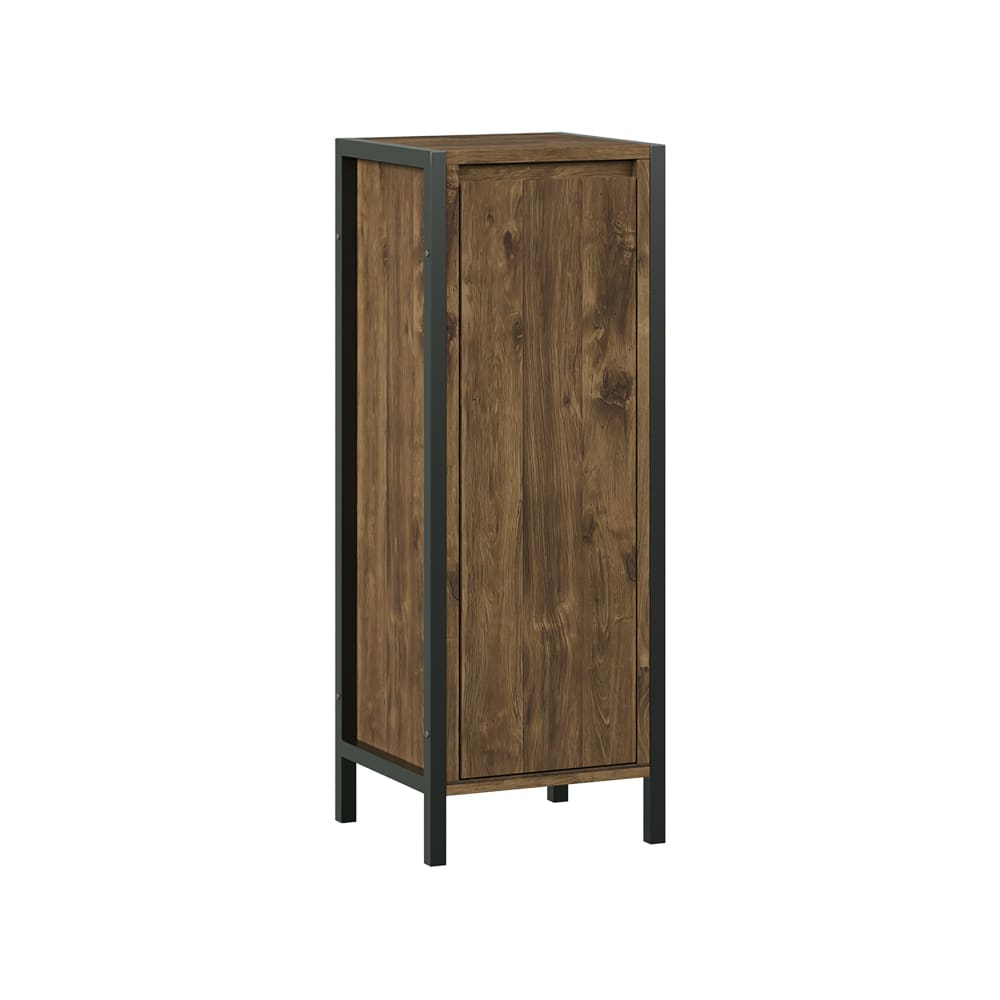 Vicco Midischrank mit 3 Fächern Eiche/Schwarz 30x80cm style modern Braun Spanplatte