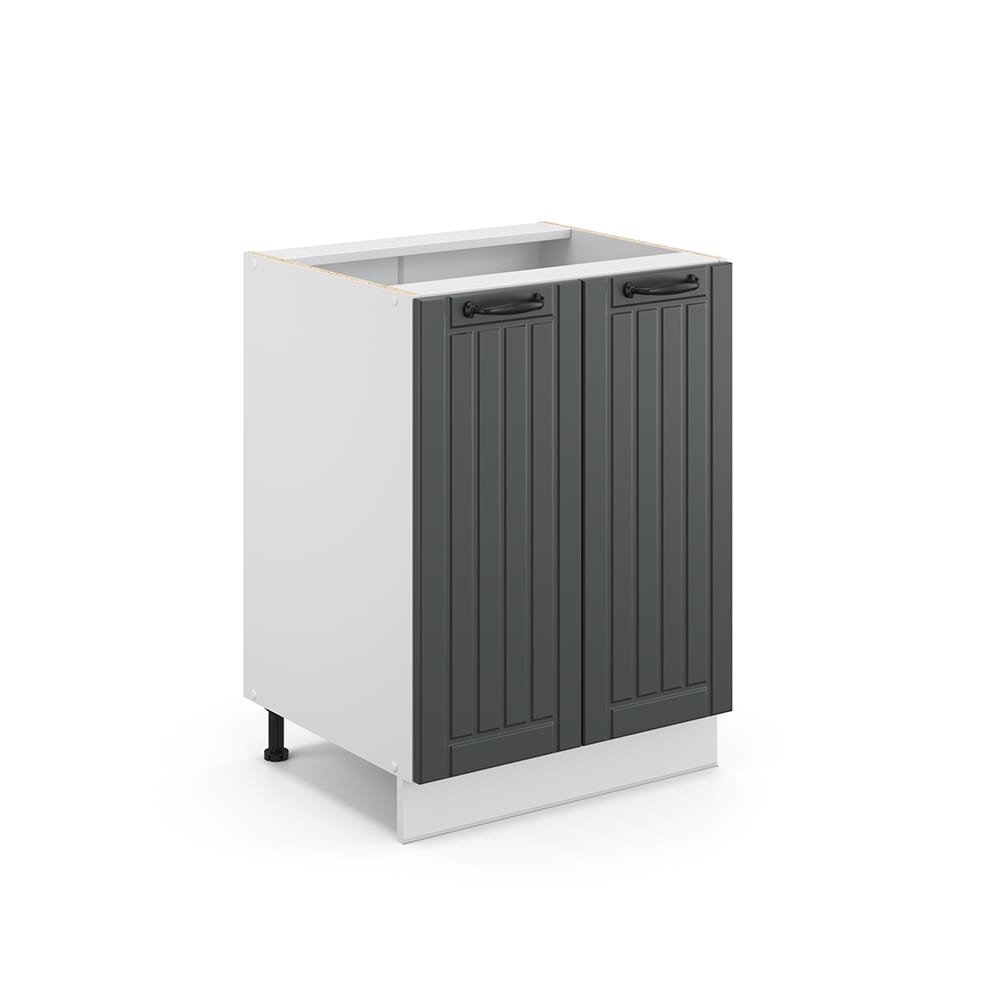 Vicco Midischrank ohne Arbeitsplatte, Anthrazit 60 x 82cm style modern Grau Spanplatte