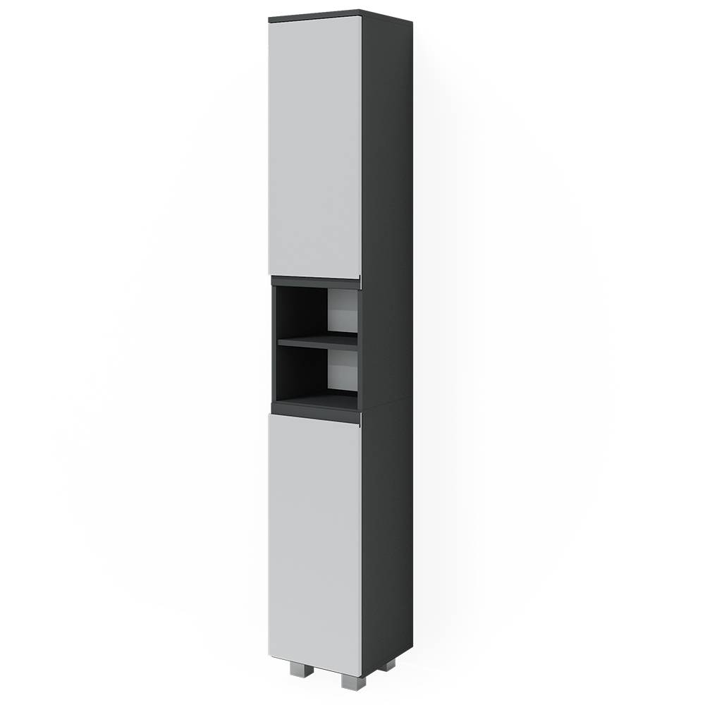 Vicco Badschrank, Weiß 30 x 190cm style modern Weiß Spanplatte