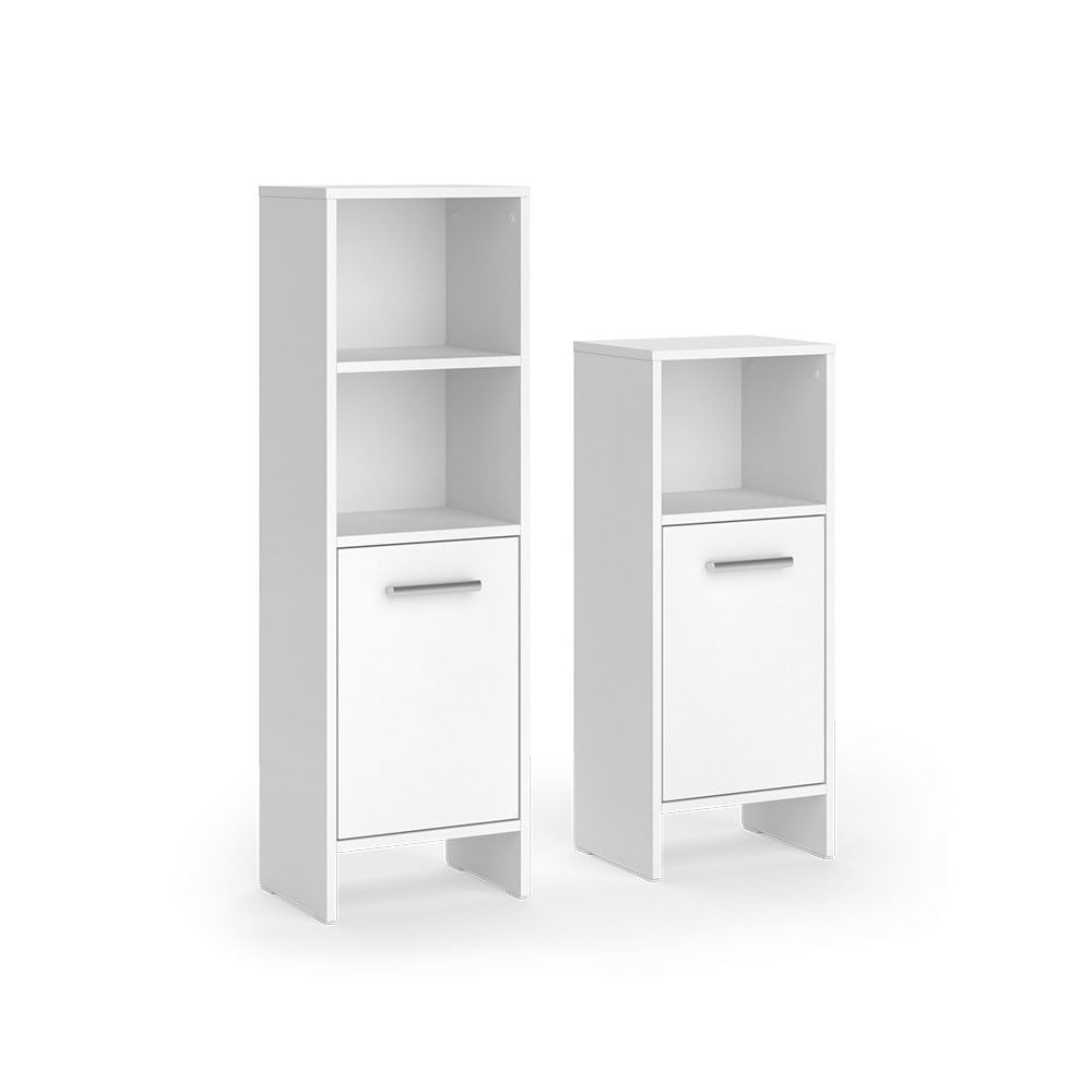 Vicco Badmöbel-Set 2-teilig Weiß 34x108.2cm style modern Weiß Spanplatte