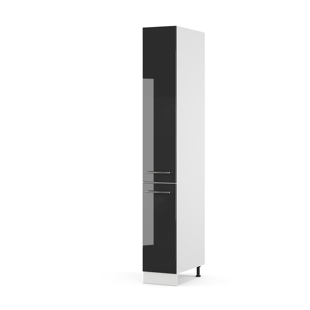 Vicco Badschrank, Anthrazit Hochglanz 30 x 206.8cm style modern Grau Spanplatte