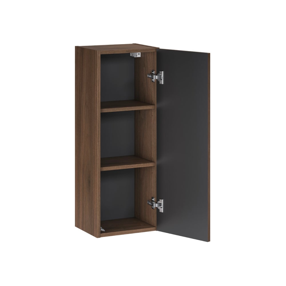 Halbsäule 1-türig Laminierte Platten Dunkles Holz - Maisons Du