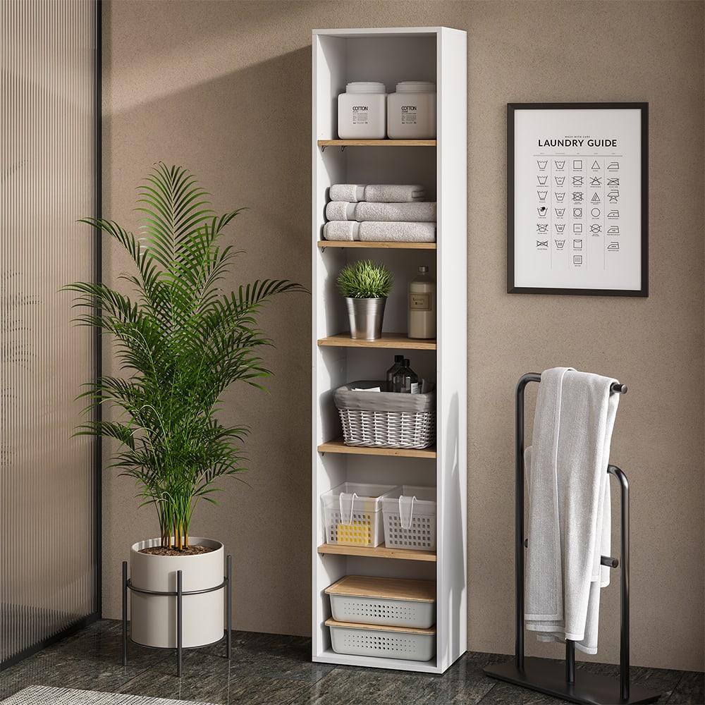 Hochregal Weiß/Artisan 40.2x188.6cm - Maisons Du Monde