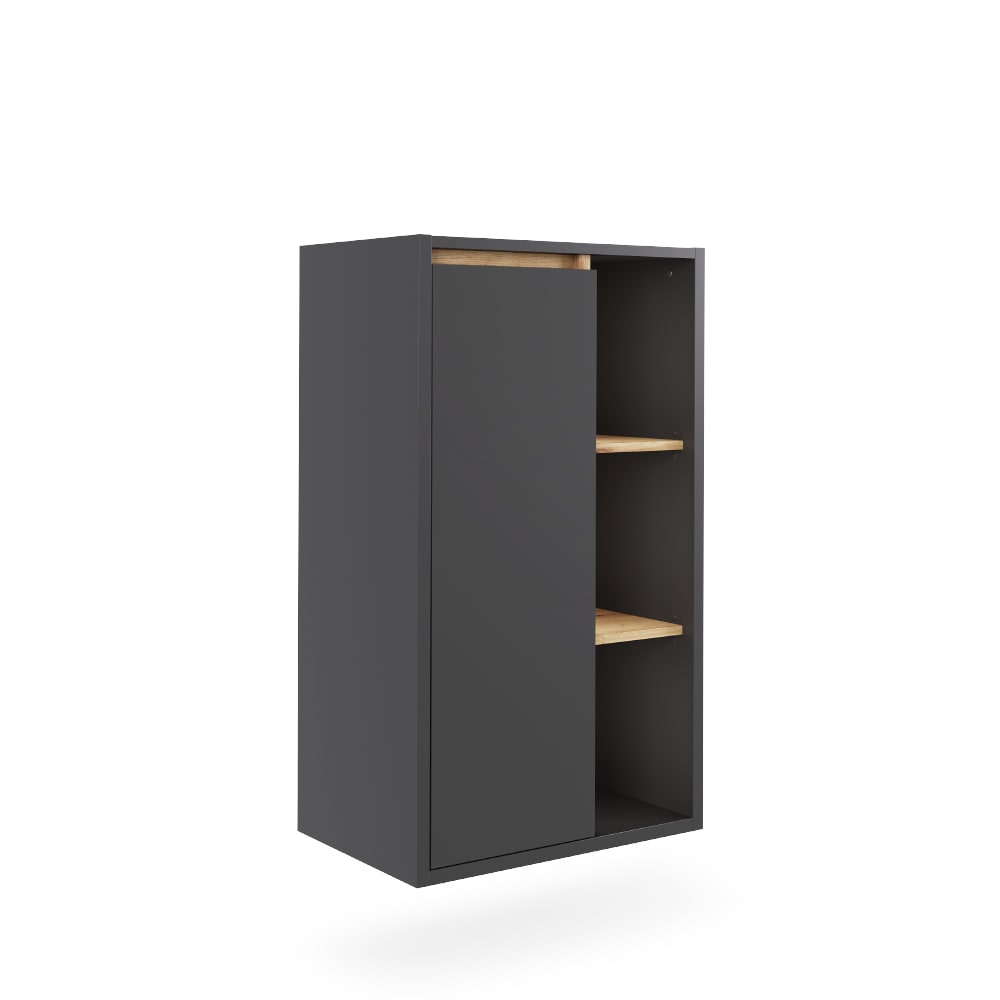Vicco Midischrank mit offenen Regalen Grau/Artisan 50x86cm style modern Grau Spanplatte
