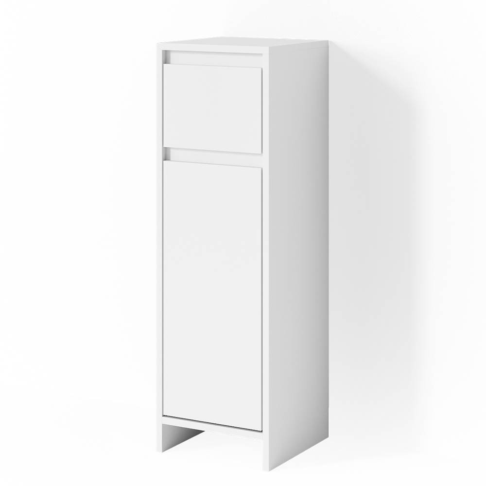 Vicco Midischrank, Weiß 30 x 95cm style modern Weiß Spanplatte