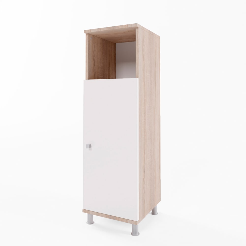 Vicco Midischrank Sonoma/Weiß 30x95cm style modern Braun Spanplatte
