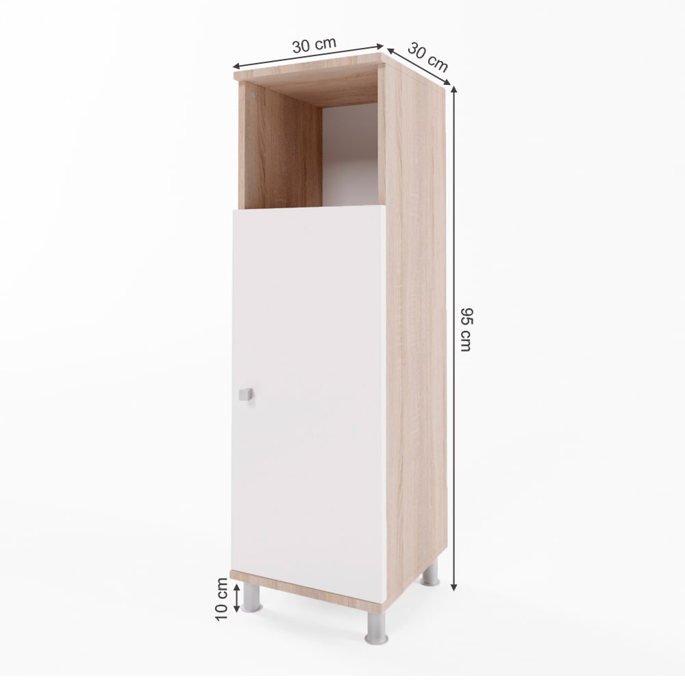 Midischrank Sonoma/Weiß 30x95cm - Maisons Du Monde