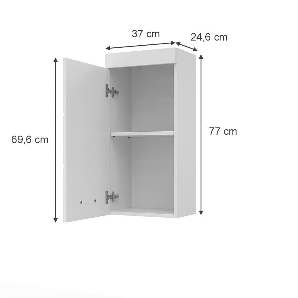 Badschrank, Weiß 37 x 77cm - Maisons Du Monde