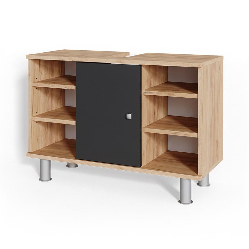 Vicco Waschbeckenunterschrank, Anthrazit 80 x 54cm style modern Grau Spanplatte