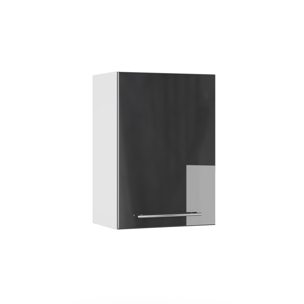 Vicco Badschrank, Anthrazit Hochglanz 50 x 72cm style modern Grau Spanplatte