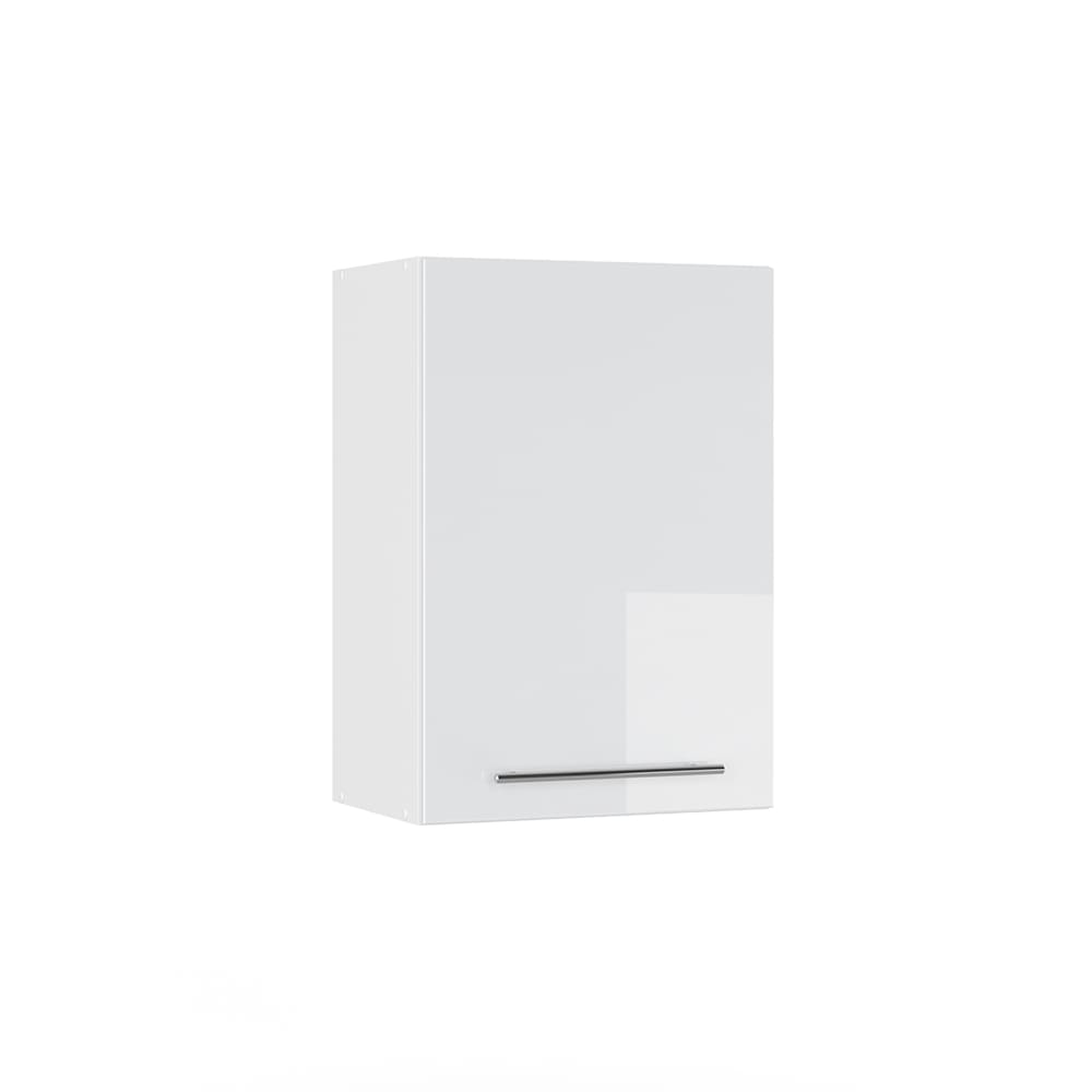 Vicco Badschrank, Weiß Hochglanz 50 x 72cm style modern Weiß Spanplatte