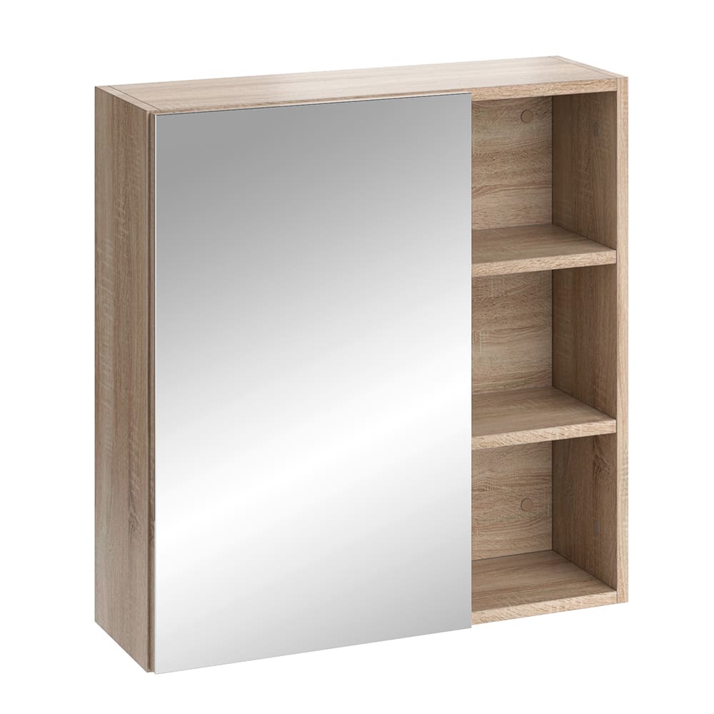 Vicco Badspiegelschrank, Sonoma 62 x 64cm style modern Braun Spanplatte