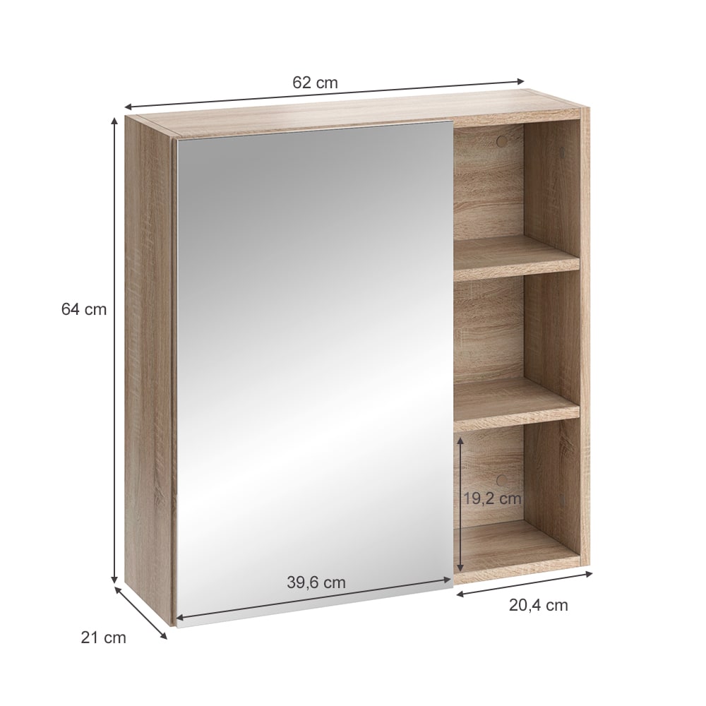 Badspiegelschrank, Sonoma 62 x 64cm - Maisons Du Monde