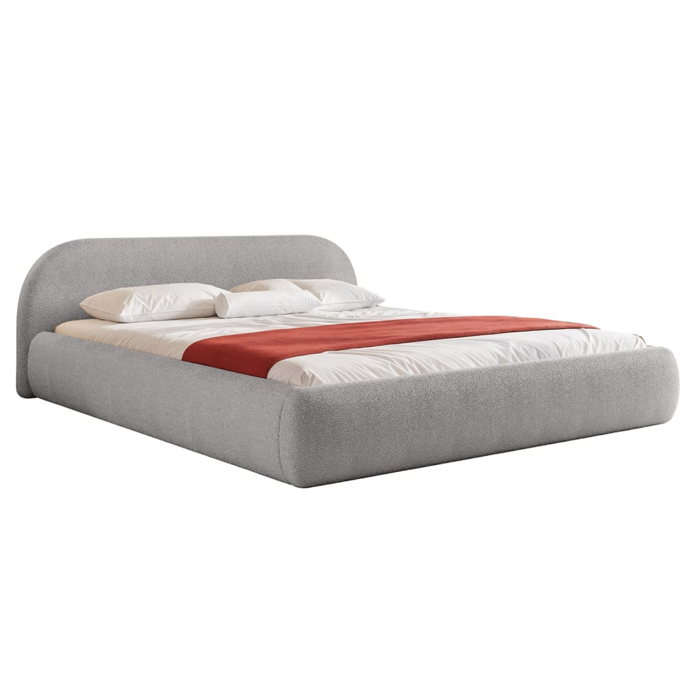 Lit capitonné en tissu