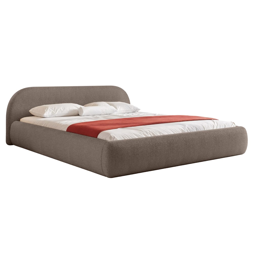 Lit capitonné en tissu