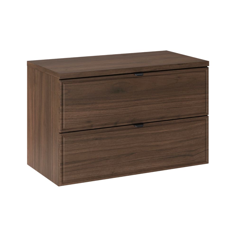 Petits meubles Waschbeckenunterschrank 80cm Laminierte Platten Dunkles Holz Braun Spanplatte
