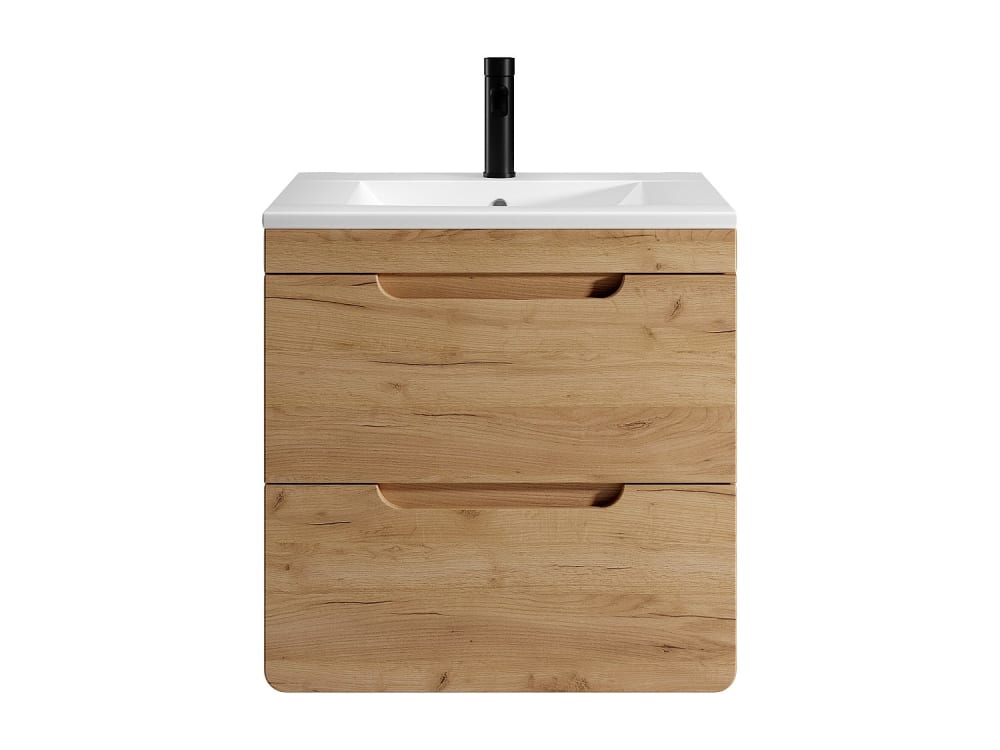 Meuble simple vasque mdf naturel clair