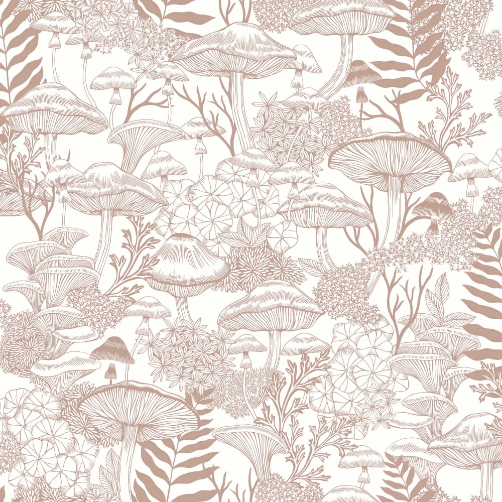Papier peint champignon rose 1005x52cm — vue 3