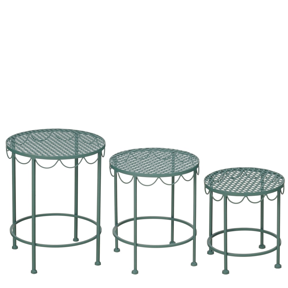 Table à plantes vert fer h43xl35xl35cm Table à plantes vert fer h43xl35xl35cm