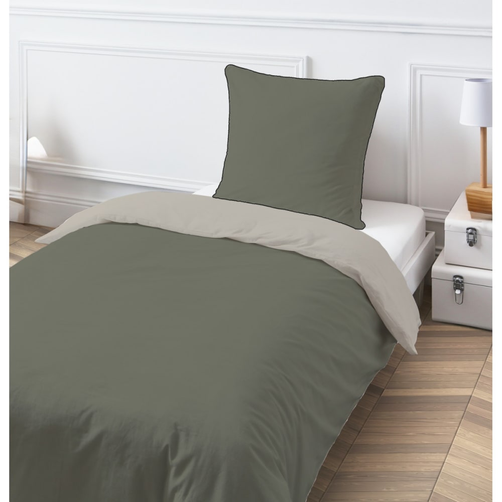 Parure de lit simple bicolore 140x200cm