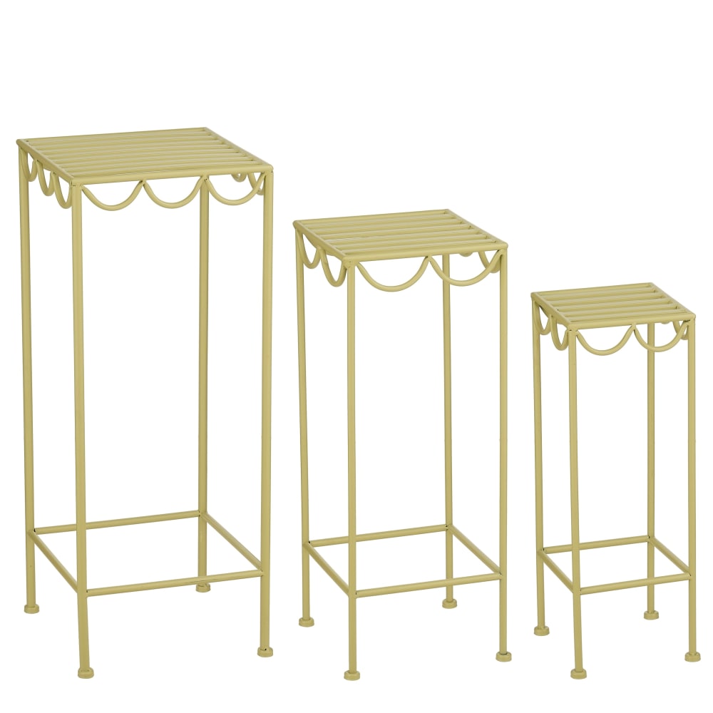 Table à plantes vert clair fer h70xl28xl28cm Table à plantes vert clair fer h70xl28xl28cm