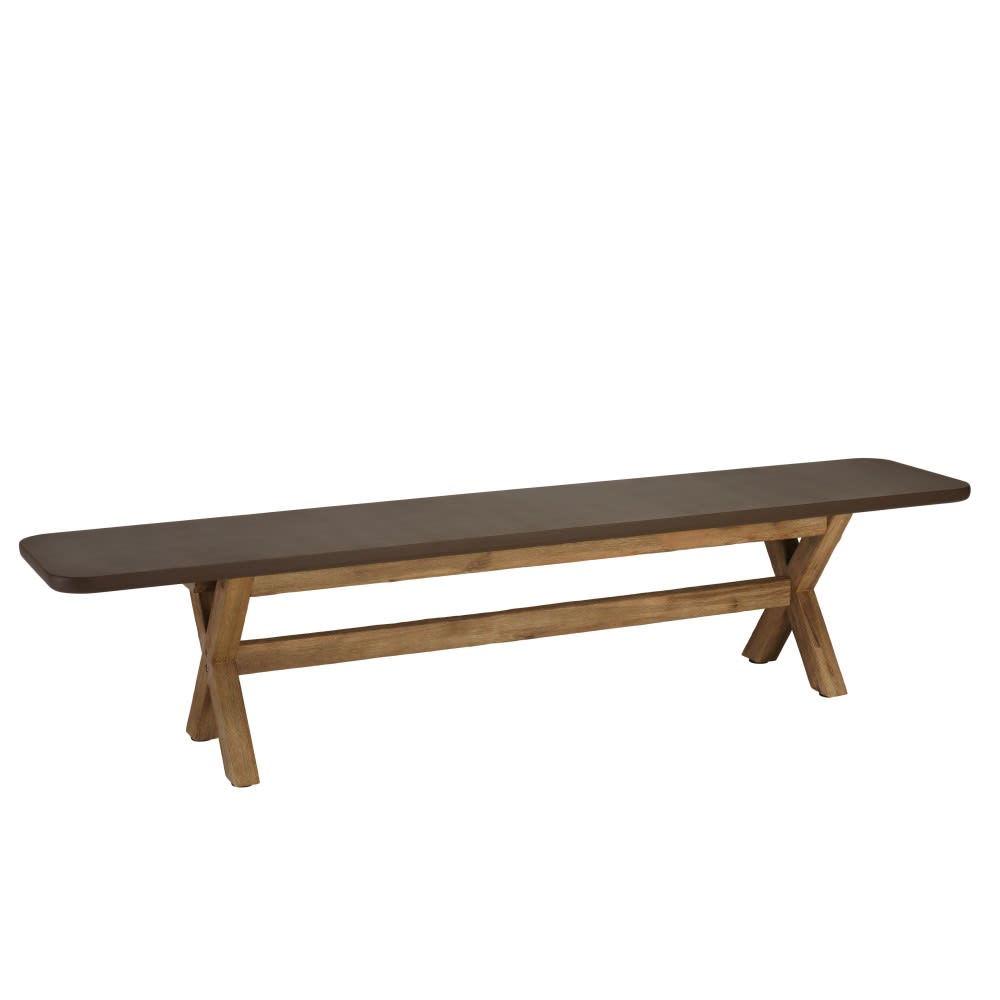 Banc 200x40cm effet béton