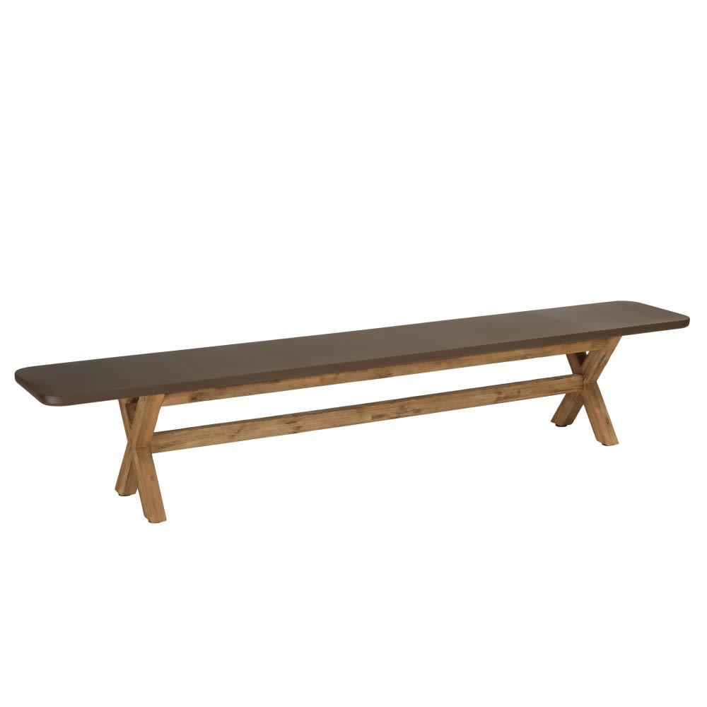 banc 240x40cm effet béton - pieds